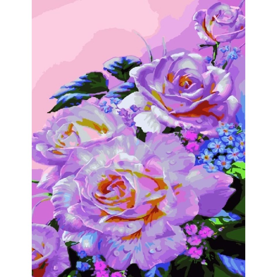 картина по номерам Розы 40х50см GX23355