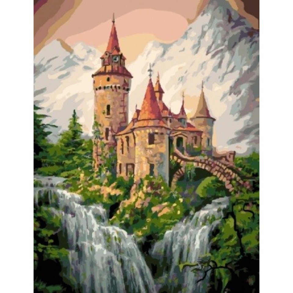 картина по номерам Сказочный замок 40х50см GX25495