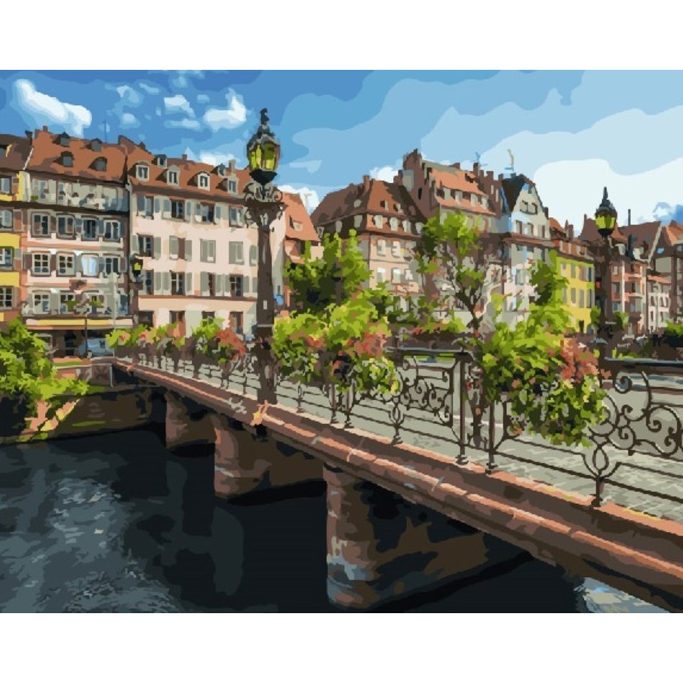 картина по номерам Страсбург Франция 40х50см GX25579