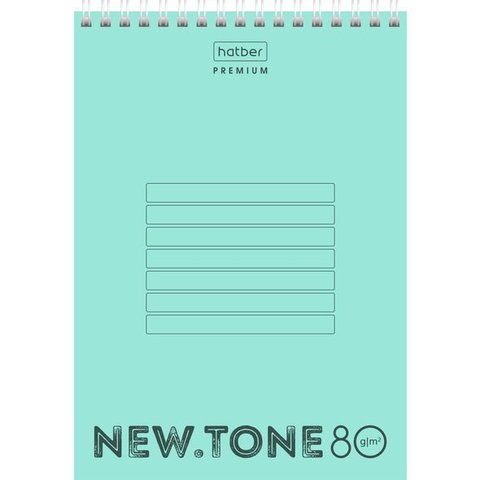 блокнот А5 80л NEWtone pastel Мята пластик гребень 05039 (061929)