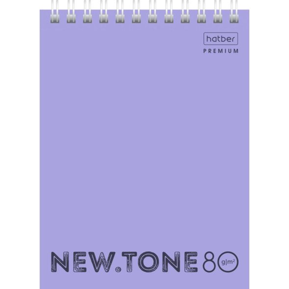 блокнот А6 80 листов NEWtone Pastel Лаванда пластик на гребне однотонный 05019(061932)