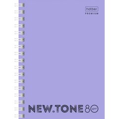 записная книжка А6 80 листов NEWtone PASTEL Лаванда пластик на гребне 05019(061934)