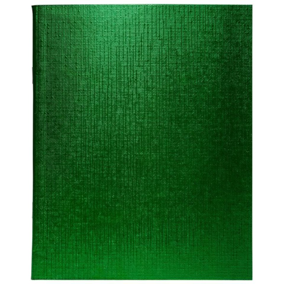 тетрадь 48 листов бумвинил офсет Metallic зеленая (061253) в клетку