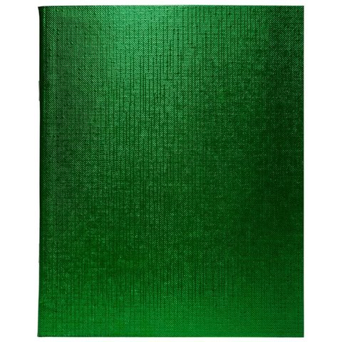 тетрадь 48 листов бумвинил офсет Metallic зеленая (061253) в клетку
