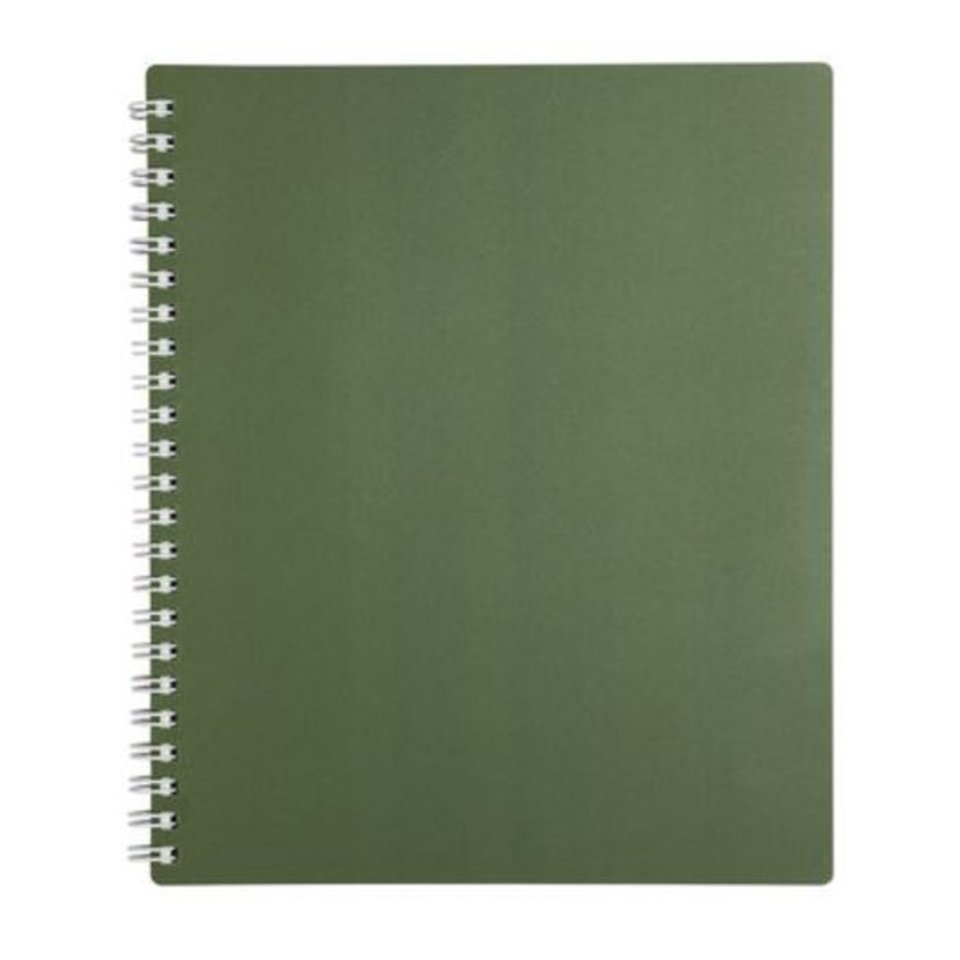 тетрадь 80 листов однотонная METALLIC темно-зеленая на гребне 03412(040532) в клетку