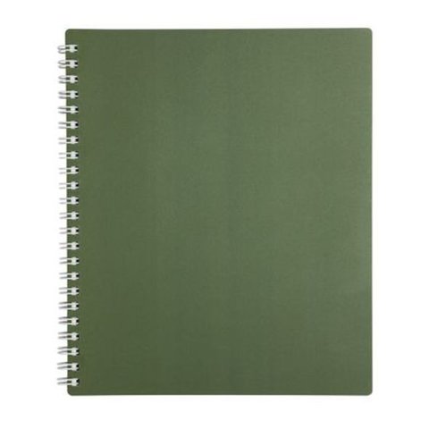 тетрадь 80 листов однотонная METALLIC темно-зеленая на гребне 03412(040532) в клетку
