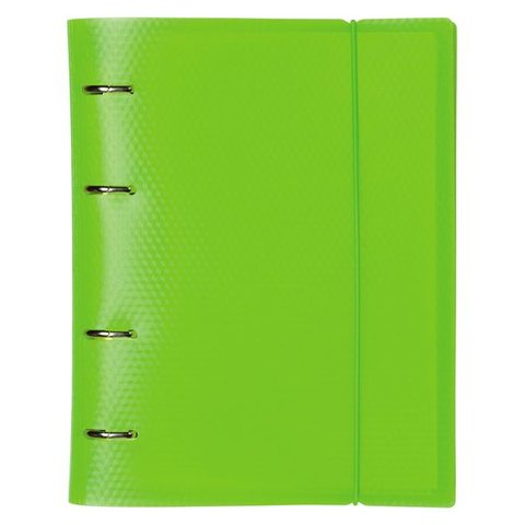 тетрадь на кольцах 120 листов Diamond зеленая на резинке 02034 (060673) ПЛН
