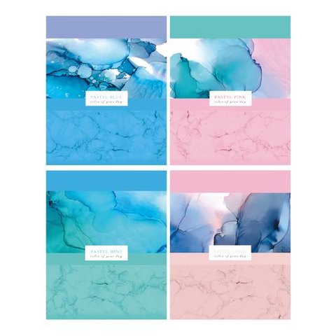 тетрадь 48 листов Пастельные оттенки в клетку 7282