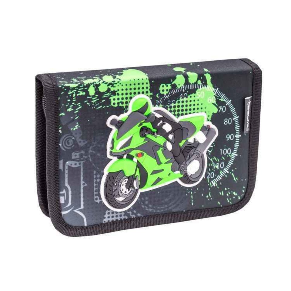 пенал для мальчика Street racing green с 2 планками 335-74/898 Belmil