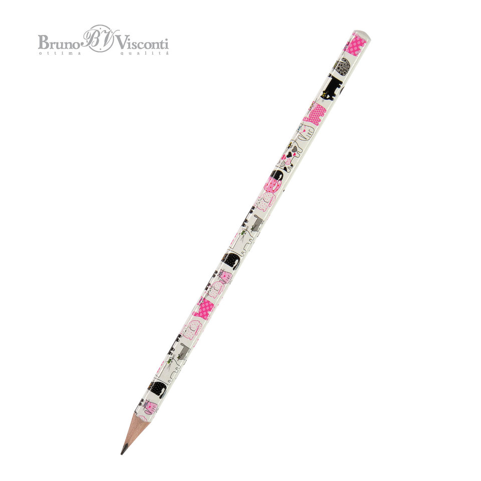 карандаш простой Fashion Bruno Visconti Розовые котята