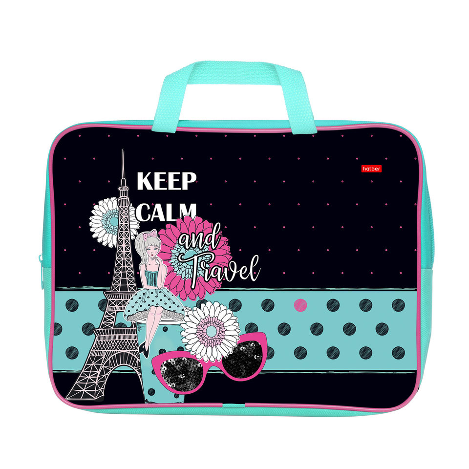 папка для тетрадей А4 с ручками Парижские каникулы текстиль NSn 79002 Hatber