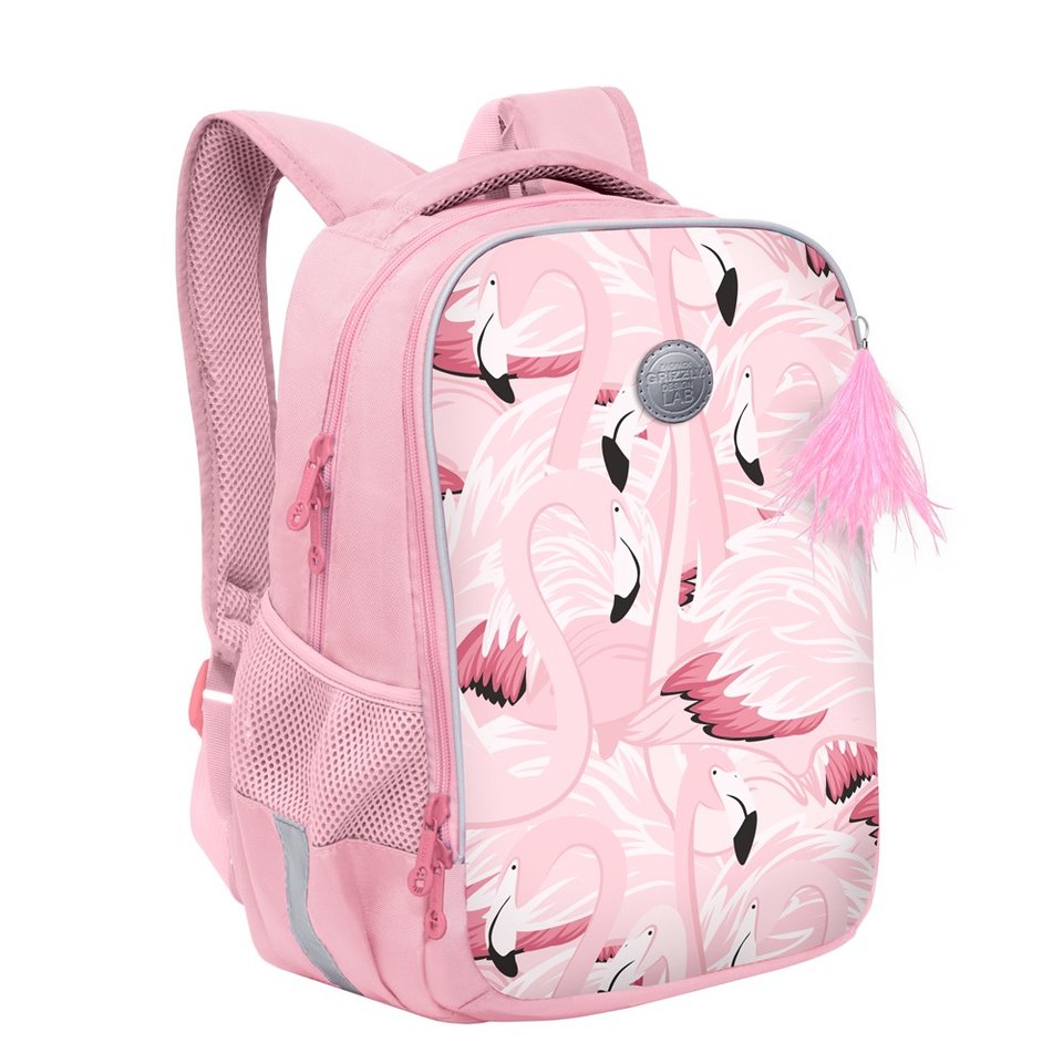 рюкзак для девочки RG-065-1/1 розовый Grizzly