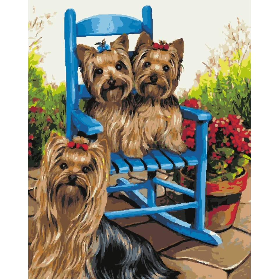 картина по номерам Верные друзья 40х50см HS0011