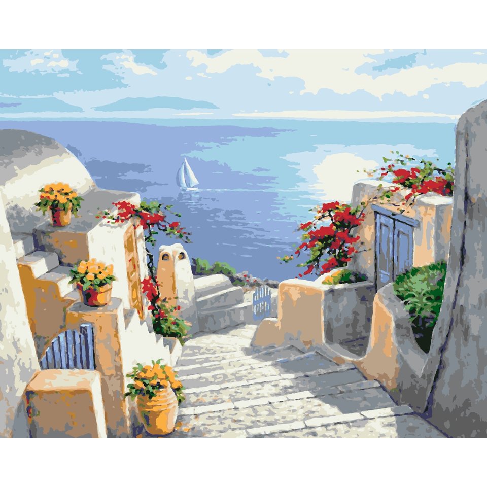 картина по номерам Спуск к морю 40х50см HS0100