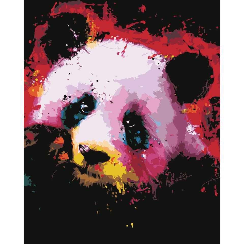 картина по номерам Цветная панда 40х50см HS0405