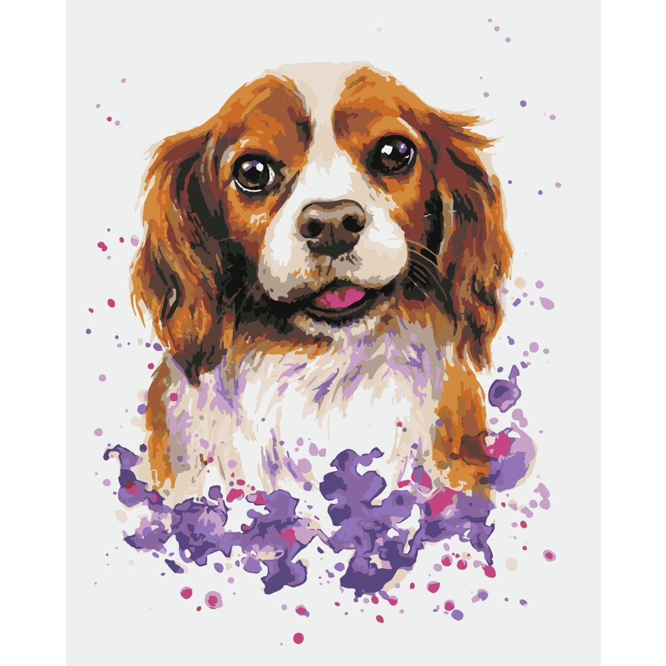 картина по номерам Акриловый песик 40х50см HS0463