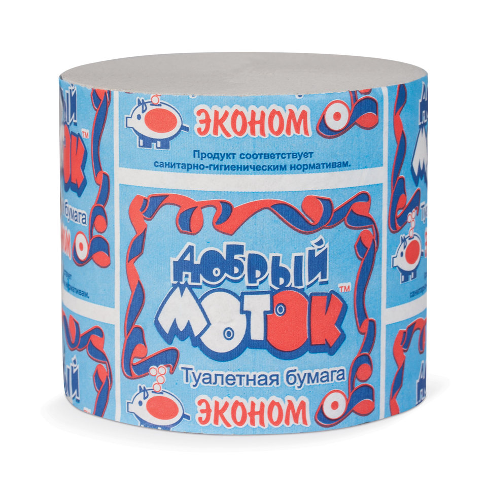 бумага туалетная без втулки Добрый моток 43м 50095 (123311)