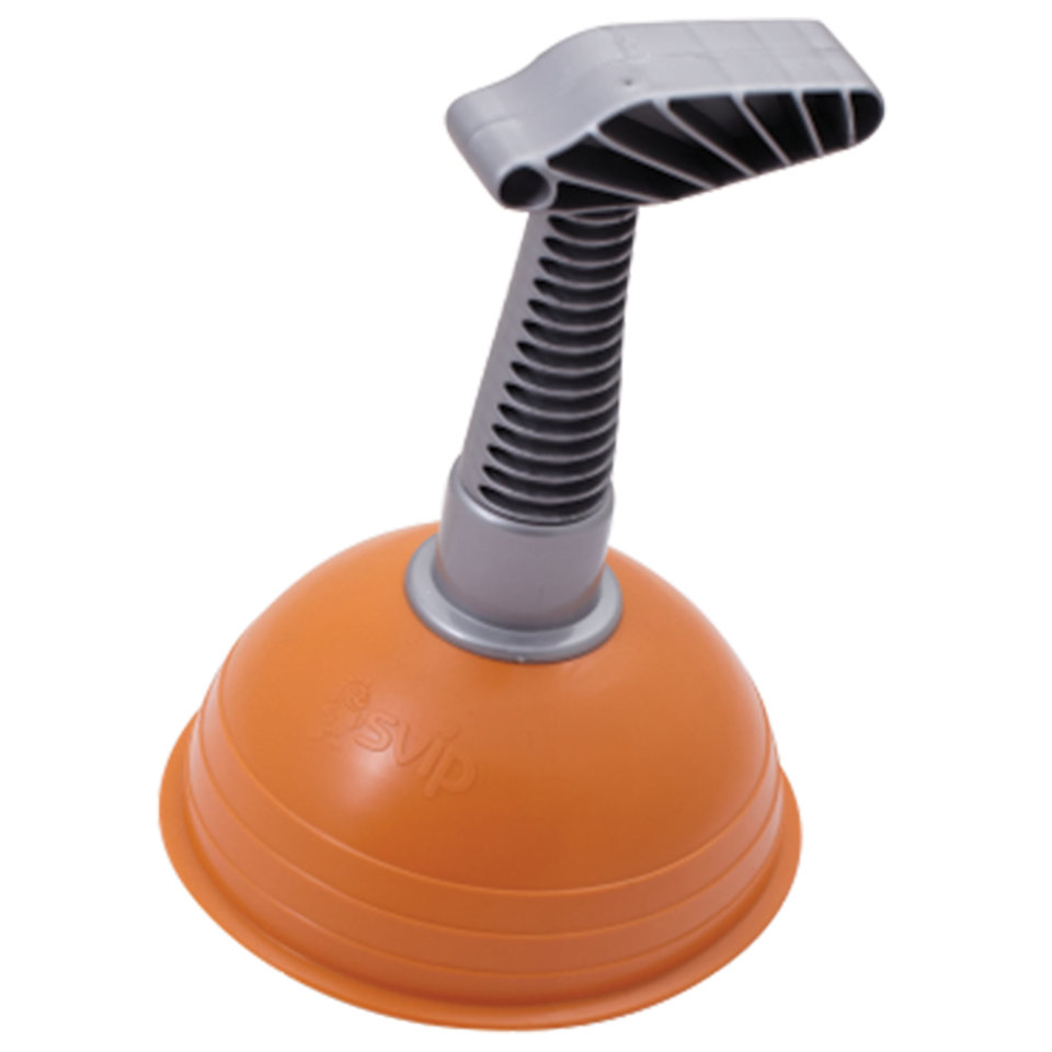 вантуз для раковин и ванн Ф13см высота 20см оранжевый 601822