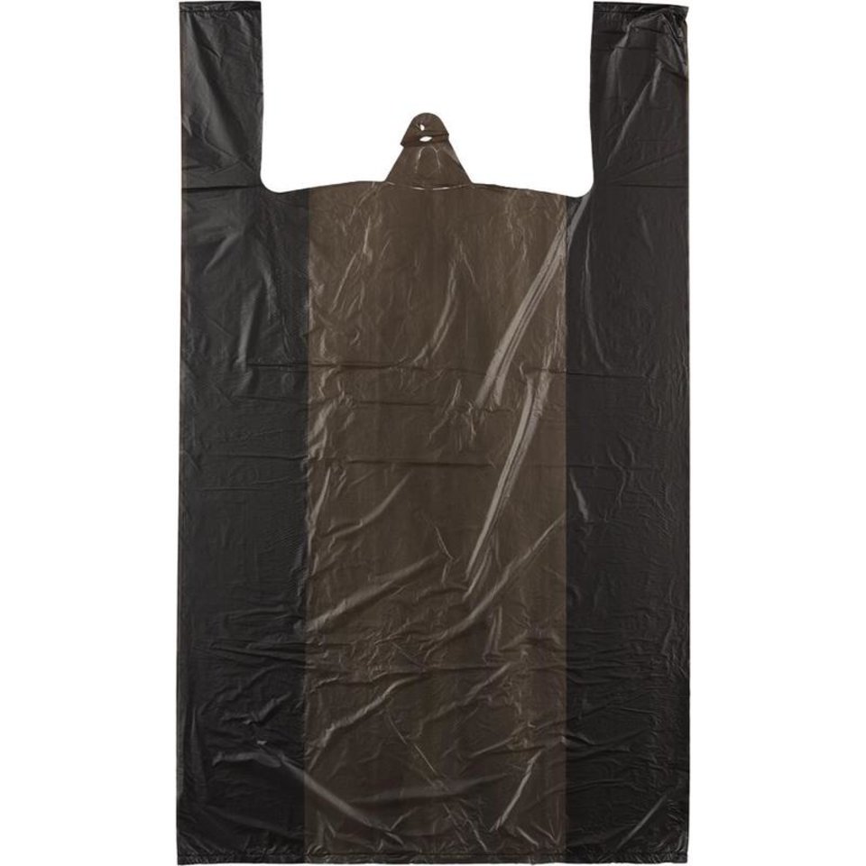 пакет-майка ПНД 38х20х68см 15мкм 100шт черный 25341