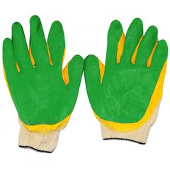 перчатки х/б обливные размер XL Unibob 54805 зеленые