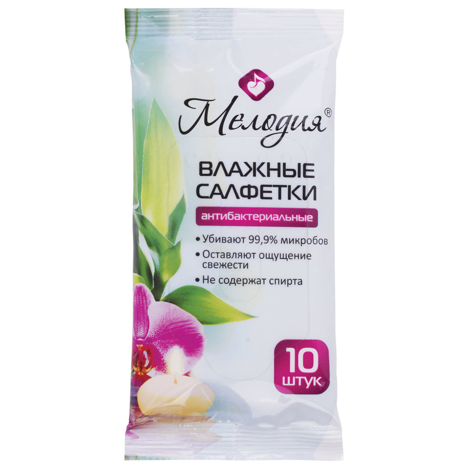 салфетки влажные антибактериальные Мелодия 129896