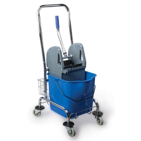 тележка-ведро уборочная одноведерная 25л механический отжим, лоток 78096