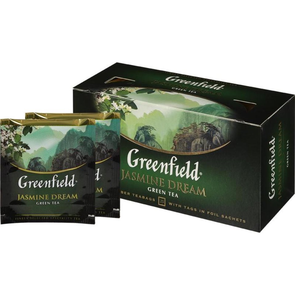 чай Greenfield Jasmine Dream зеленый 25 пакетов 50гр 960610