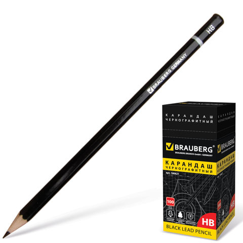 карандаш простой Brauberg Touch Line черный цвет корпуса 180621