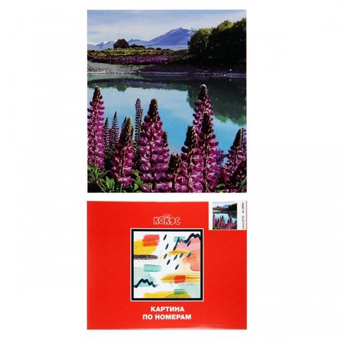 картина по номерам Голубое озеро 40х50см 209301