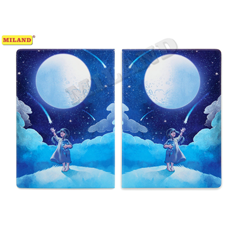 обложка для паспорта Девочка и Луна ПВХ ОП-2172