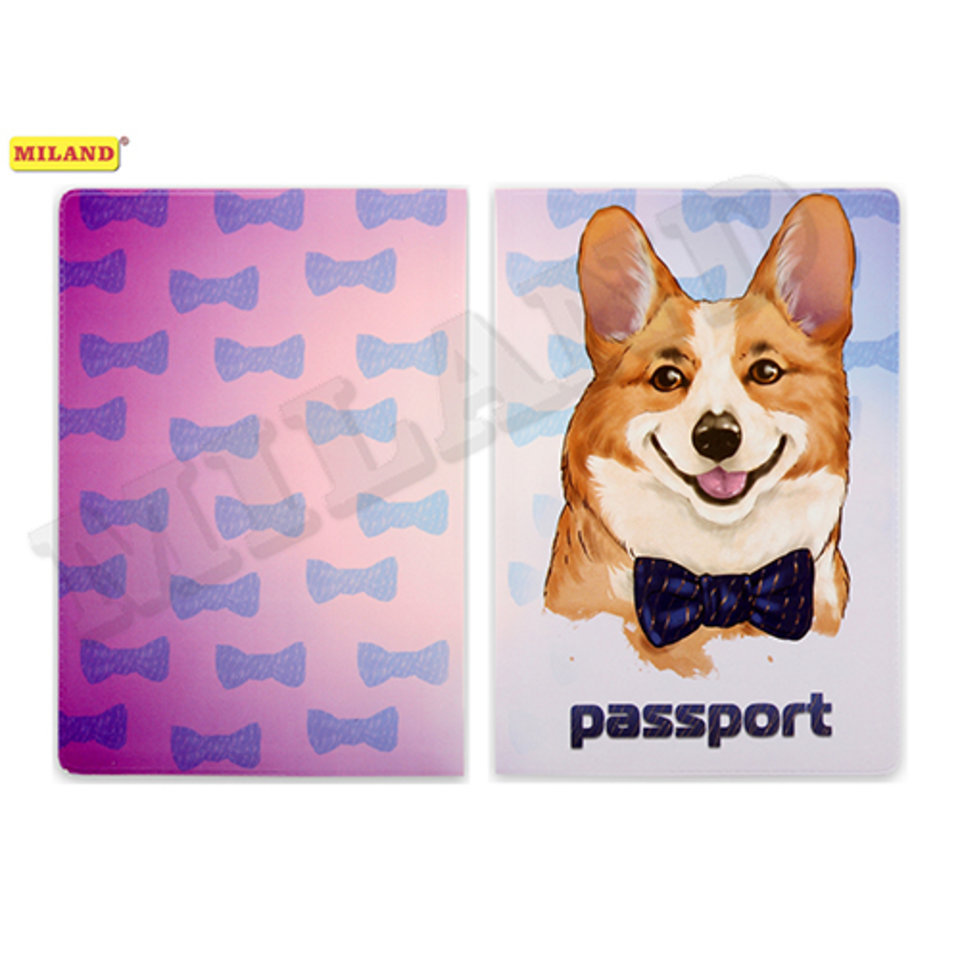 обложка для паспорта Корги ПВХ ОП-2142