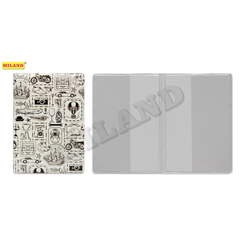 обложка для паспорта Ретро Стиль ПВХ ОП-0658