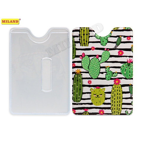 обложка для пропуска Кактусики ПВХ 7х9см ОП-4632