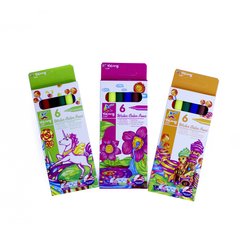 фломастеры набор 6 цветов "Magic" Yalong круглые картонная упаковка
