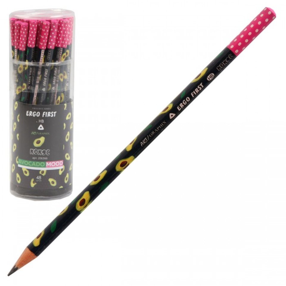 карандаш простой Avocado HB, трехгранный, заточенный Кокос 206366/315341