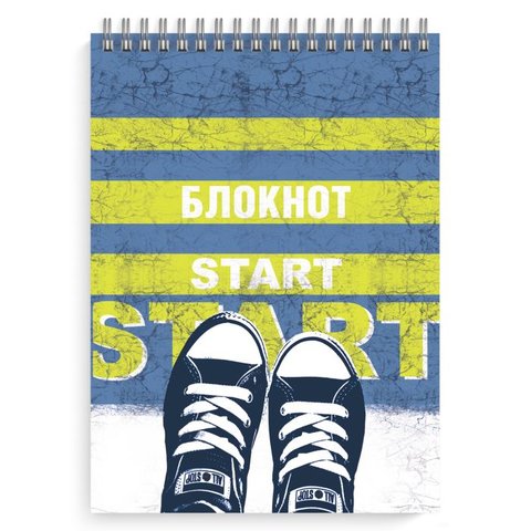 блокнот А7 40 листов Кеды на гребне 50631