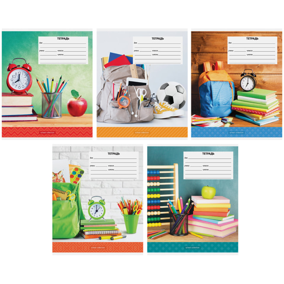 тетрадь 12 листов Школьная коллекция-2 в косую линейку 17805 (257084)