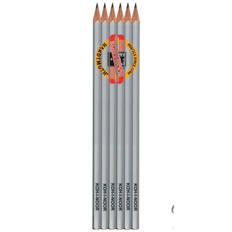 карандаш простой KOH-I-NOOR QUADRANGULAR четырехгранный корпус, твердость HB