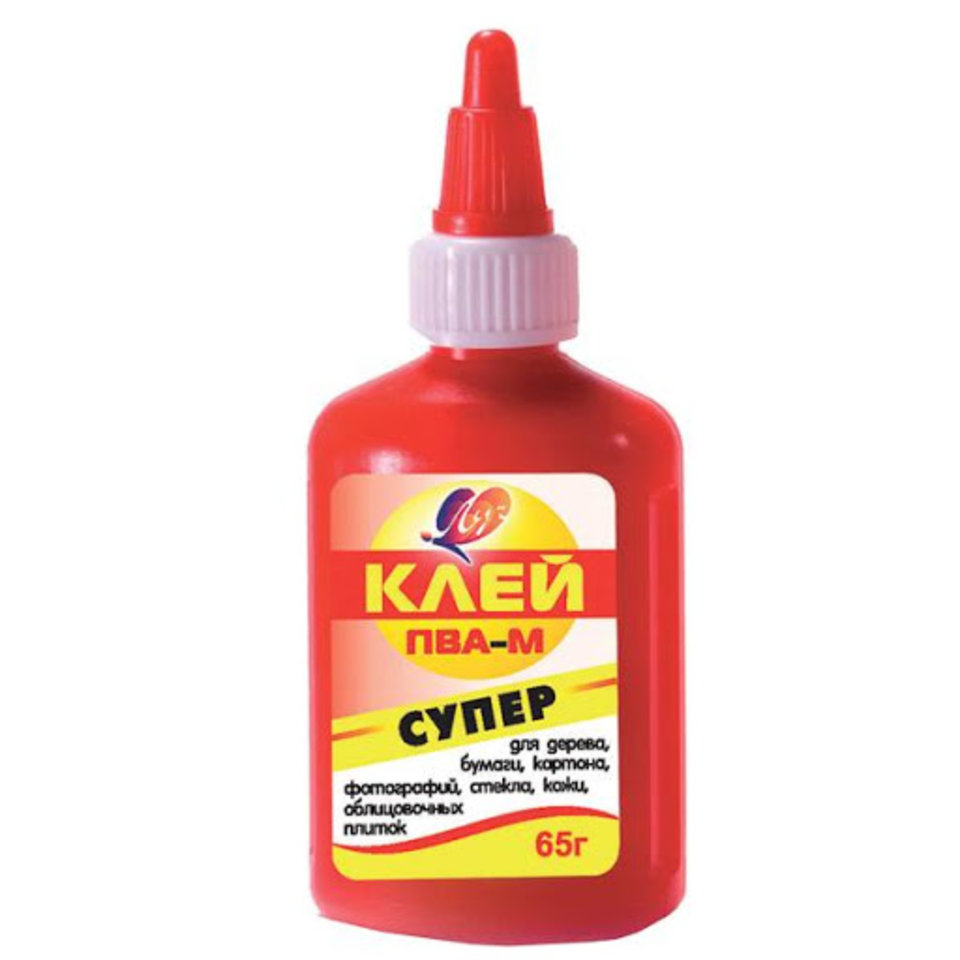 клей ПВА 65г Супер красный флакон Луч 20С1332-08/066620