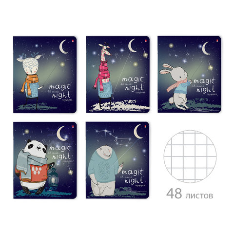 тетрадь 48 листов Magic night 7-48-1085 в клетку