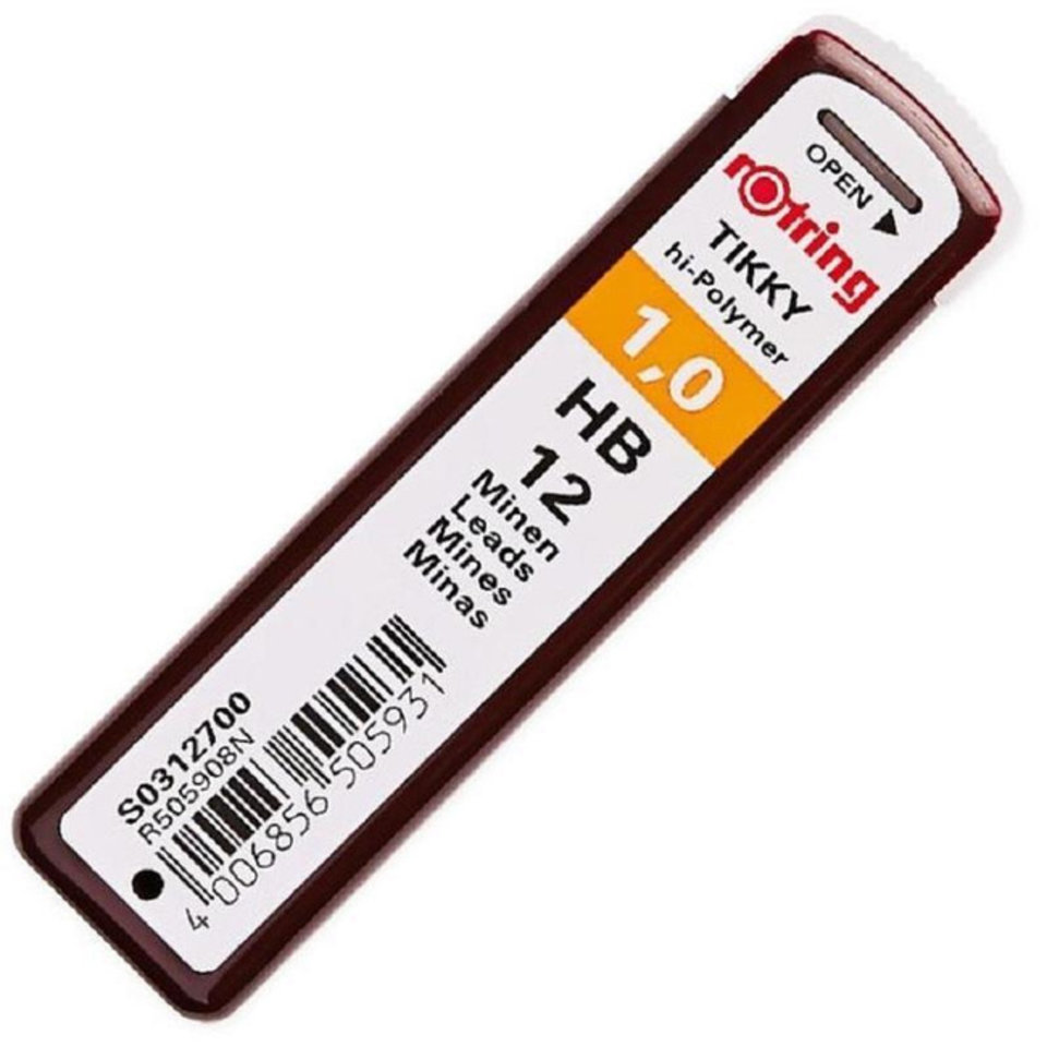 стержни для карандашей 1.0мм ROTRING Tikky HB S0312700
