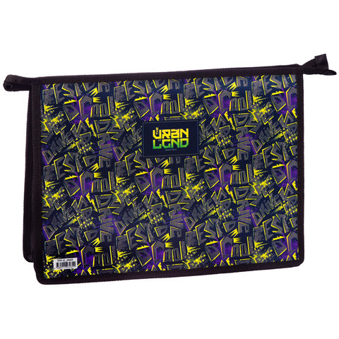 папка для тетрадей А4 Urban Lrgend 2 отделения на молнии ПТР-22 29435