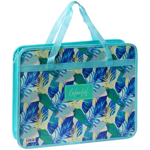 папка для тетрадей А4 с ручками Colorful leaves пластик ПМ-А4 с ручками -25 29455