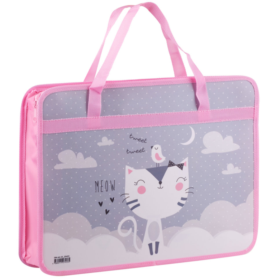 папка для тетрадей А4 с ручками Meow пластик ПМ-А4 с ручками -25 29453