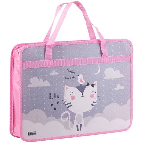 папка для тетрадей А4 с ручками Meow пластик ПМ-А4 с ручками -25 29453