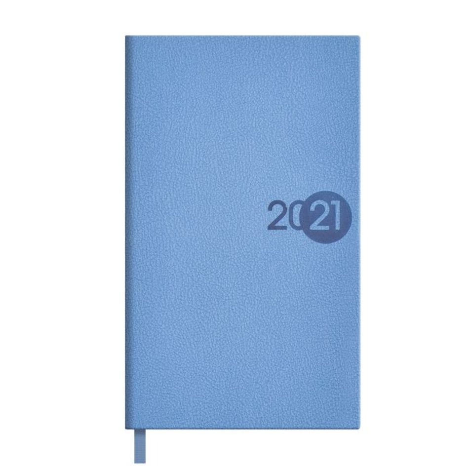 еженедельник датированный А7 твердый переплет Шарголин голубой вертикальный 52351 2021г