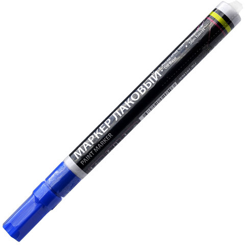 маркер краска круглый наконечник 2мм синий PAINT Нитро лак синий INDEX/Br 03402
