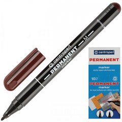 маркер перманентный круглый тонкий 1мм Centropen 2846 коричневый