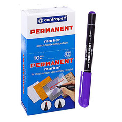 маркер перманентный круглый тонкий 1мм Centropen 2846 фиолетовый
