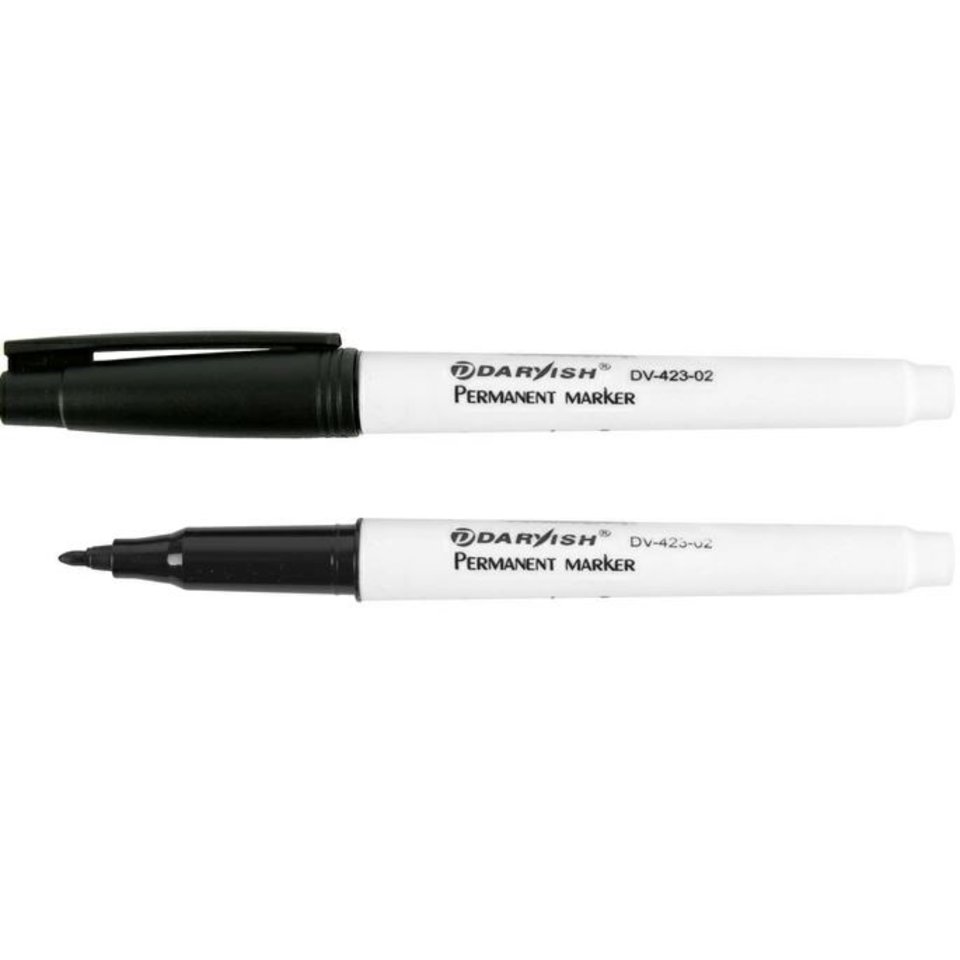 маркер перманентный тонкий 0.5мм slim line черный dv423